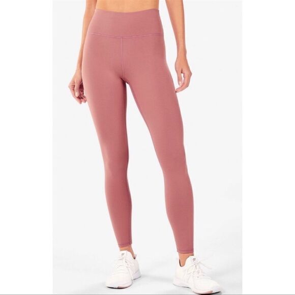 Fabletics High Rise Powerhold Leggings Pink L - Picture 1 of 5
